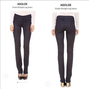 Agolde Elodie Straight Skinny Dark Wash Jeans - 25